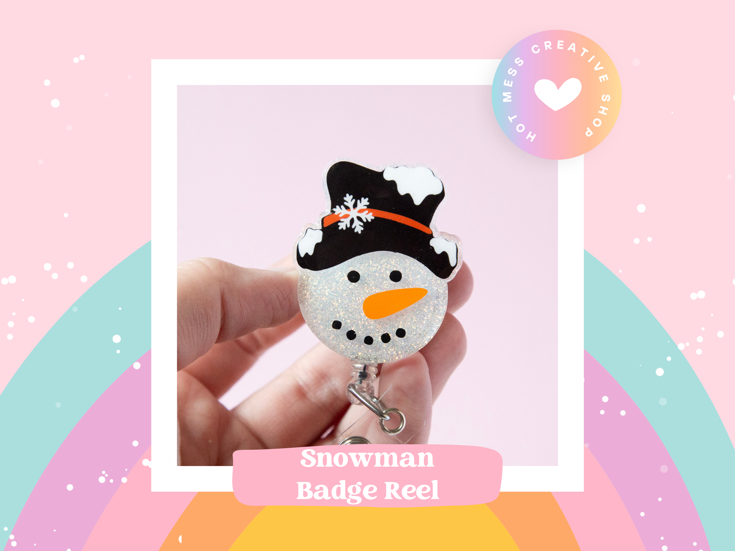 Snowman Badge Reel