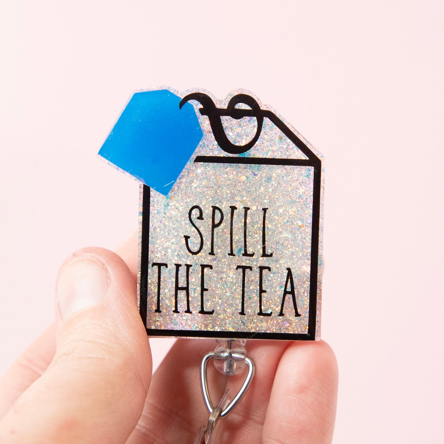 Spill the Tea Badge Reel, Interchangeable ID Holder
