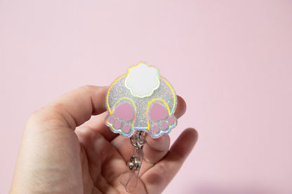 Easter badge reel, Bunny Butt ID Holder