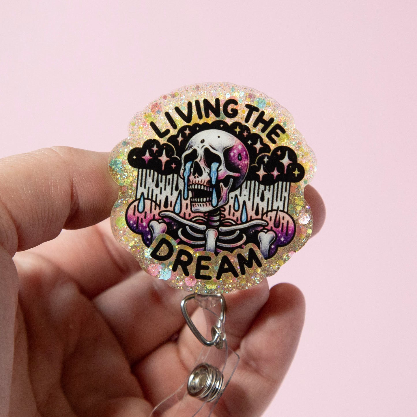 Living The Dream Glitter Badge Reel