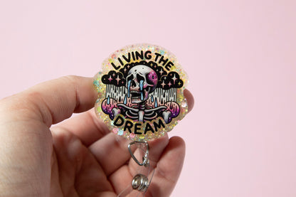 Living The Dream Glitter Badge Reel