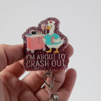 Crash Out Duck Badge Reel