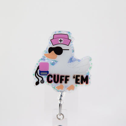 Cuff Em Nurse Badge Reel