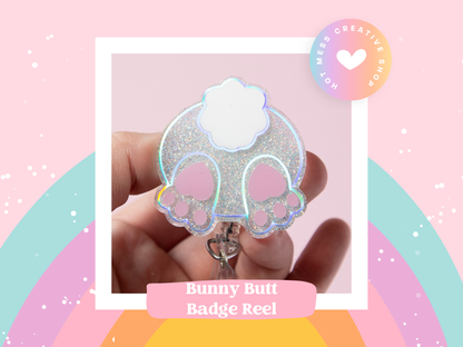 Easter badge reel, Bunny Butt ID Holder