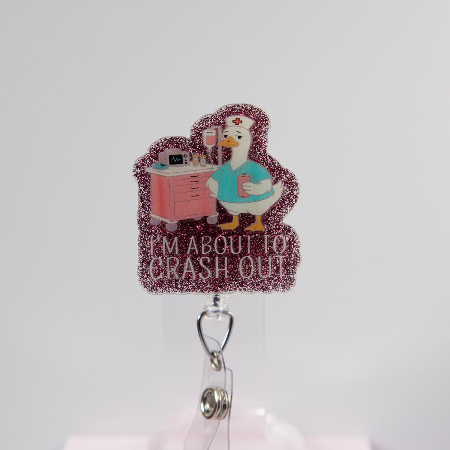 Crash Out Duck Badge Reel