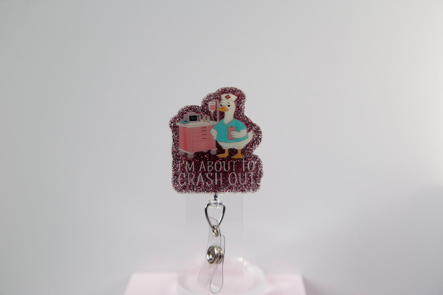 Crash Out Duck Badge Reel