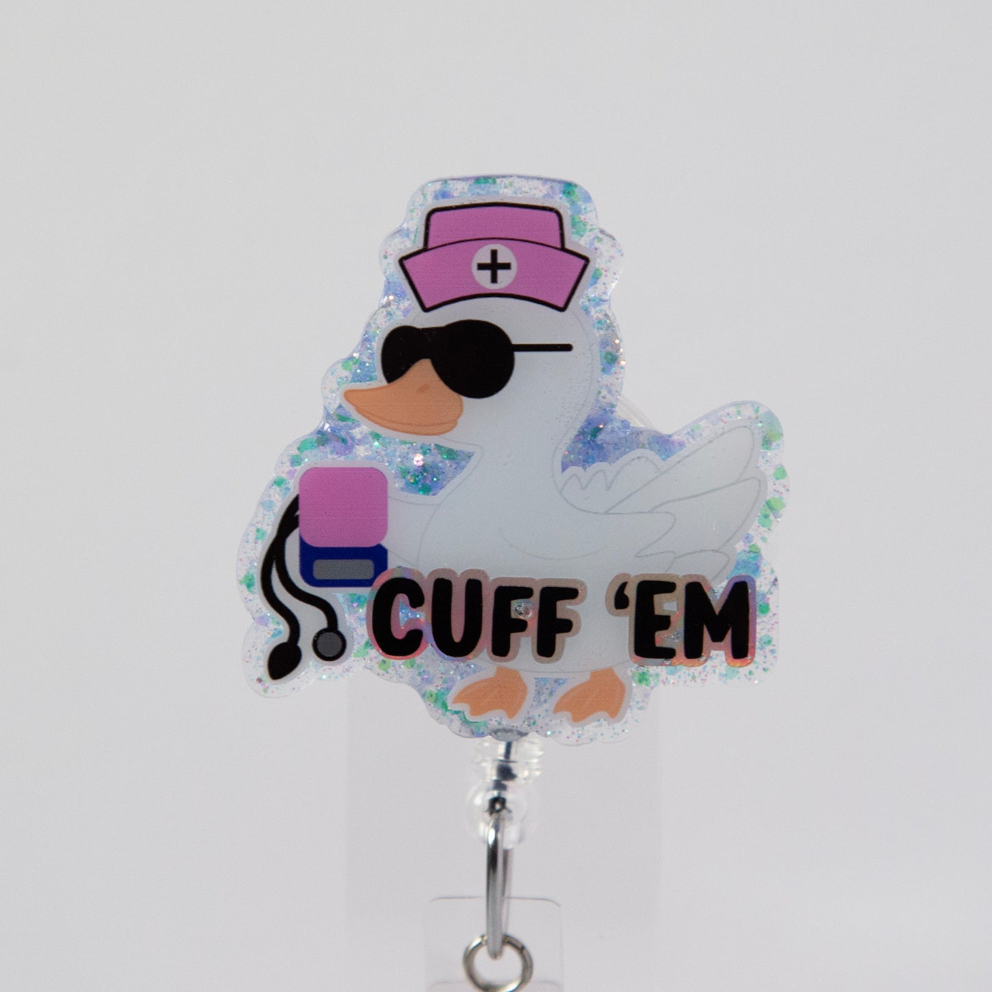 Cuff Em Nurse Badge Reel