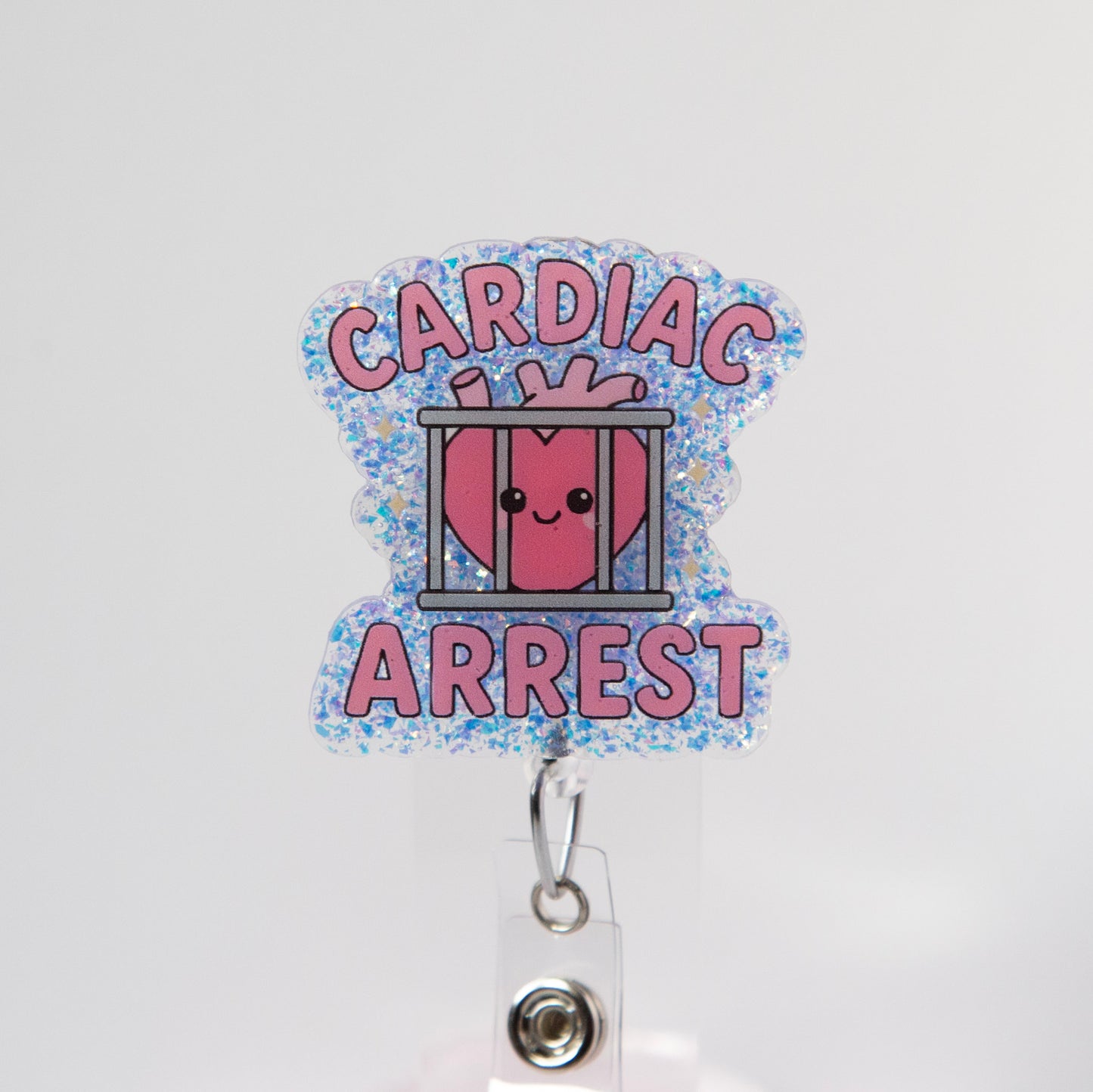 Cardiac Arrest Funny Glitter Badge Reel