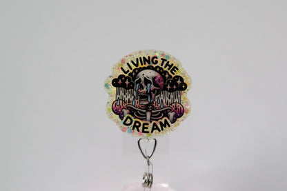 Living The Dream Glitter Badge Reel
