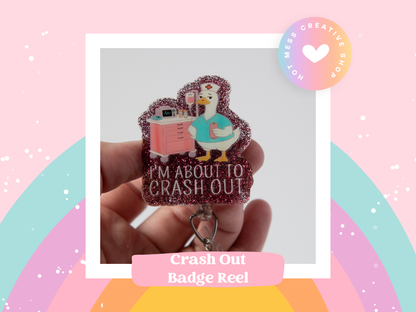 Crash Out Duck Badge Reel