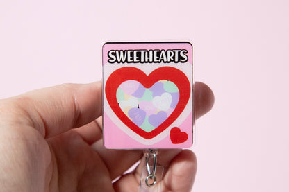 Conversation Hearts Badge Reel, Interchangeable Badge Reel