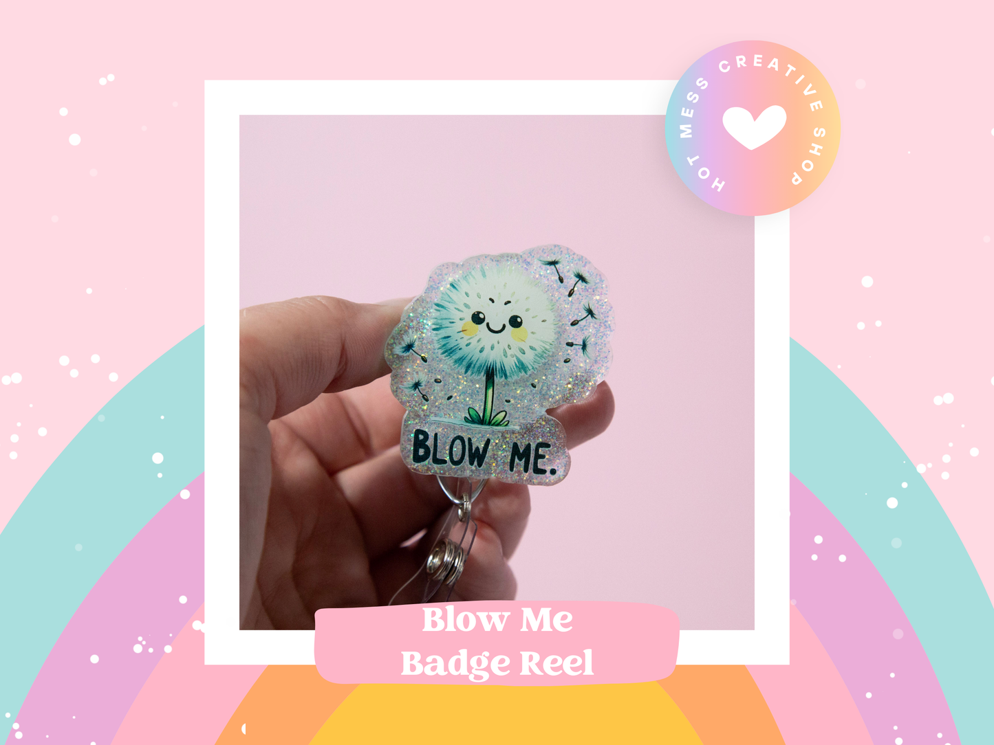 Blow Me Funny Badge Reel, Nurse Badge Reel