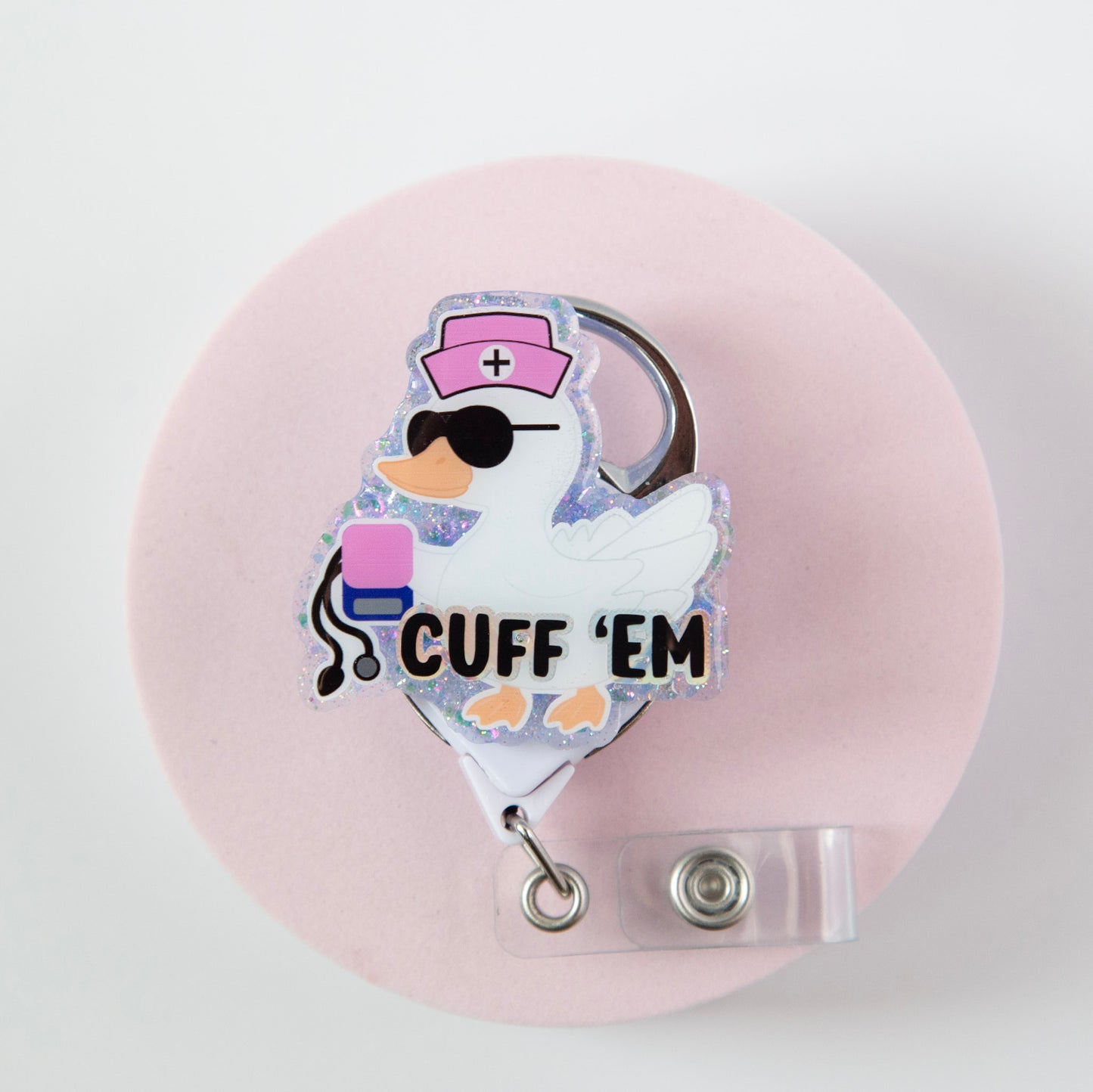 Cuff Em Nurse Badge Reel