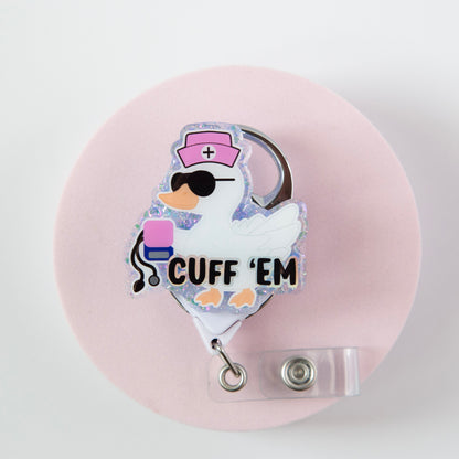 Cuff Em Nurse Badge Reel