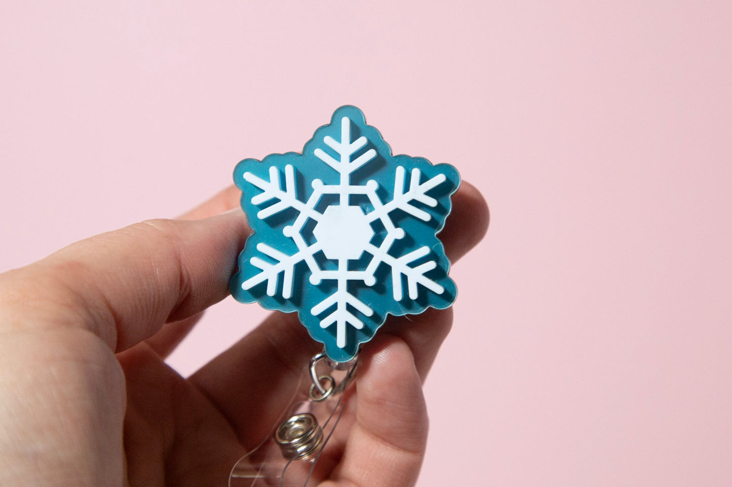 3D Snowflake Winter Badge Reel