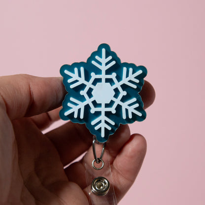 3D Snowflake Winter Badge Reel